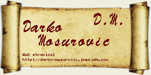 Darko Mosurović vizit kartica